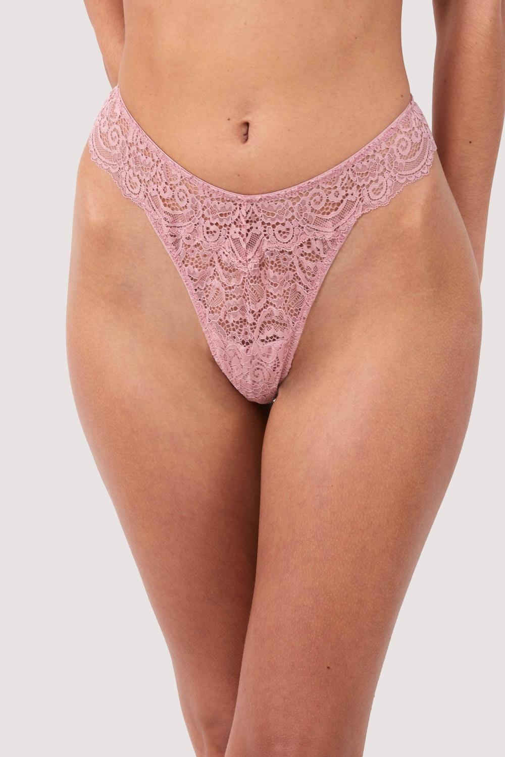 Ariana Ash Rose Lace Thong Everyday Lingerie