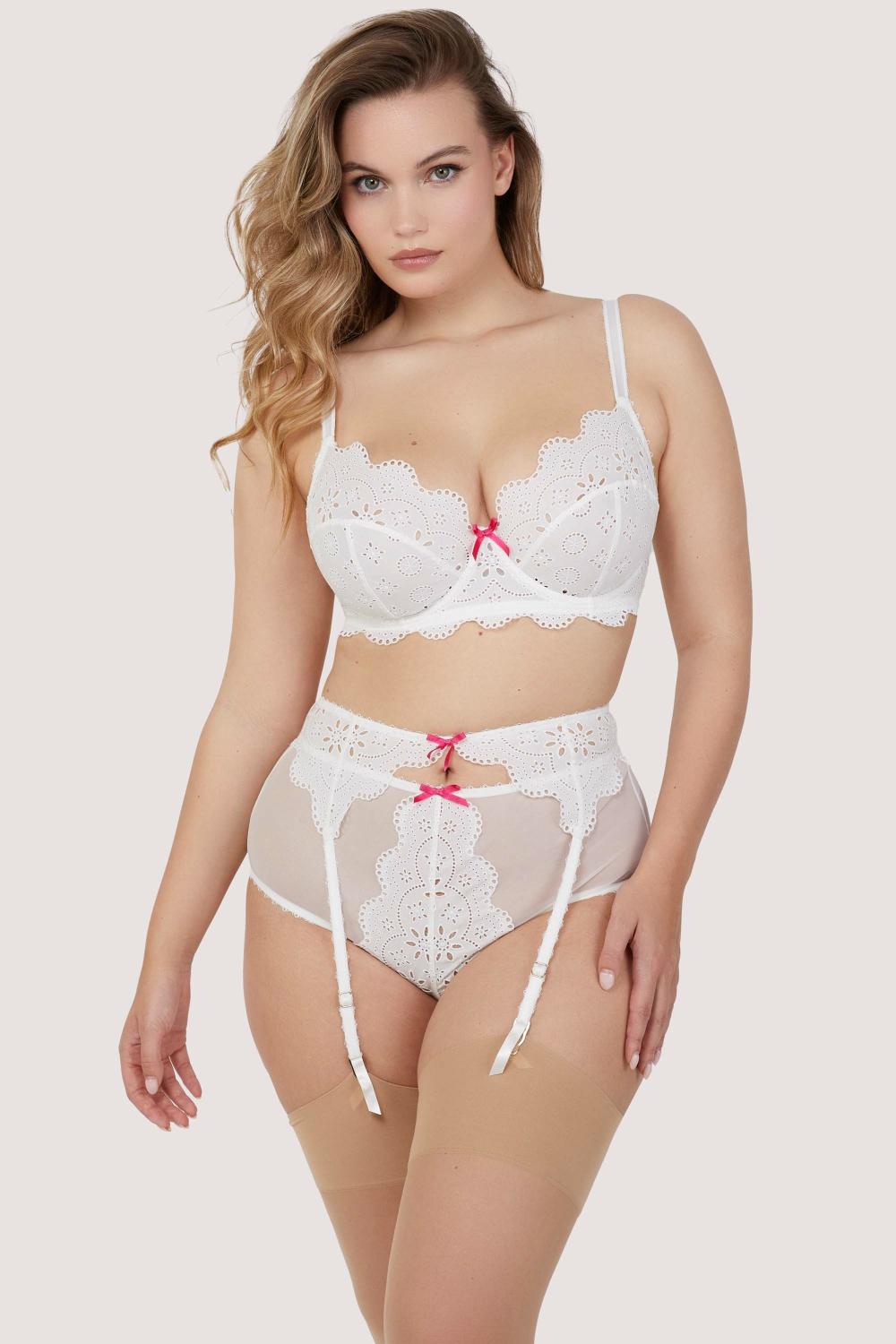 Camille White Broderie Balconette Birthday Set Lingerie