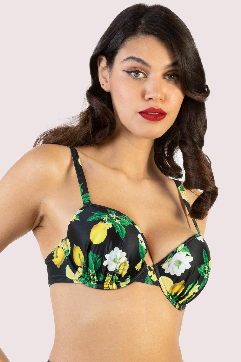 Claudette Lemons Padded Balcony Bikini Top Bettie Page