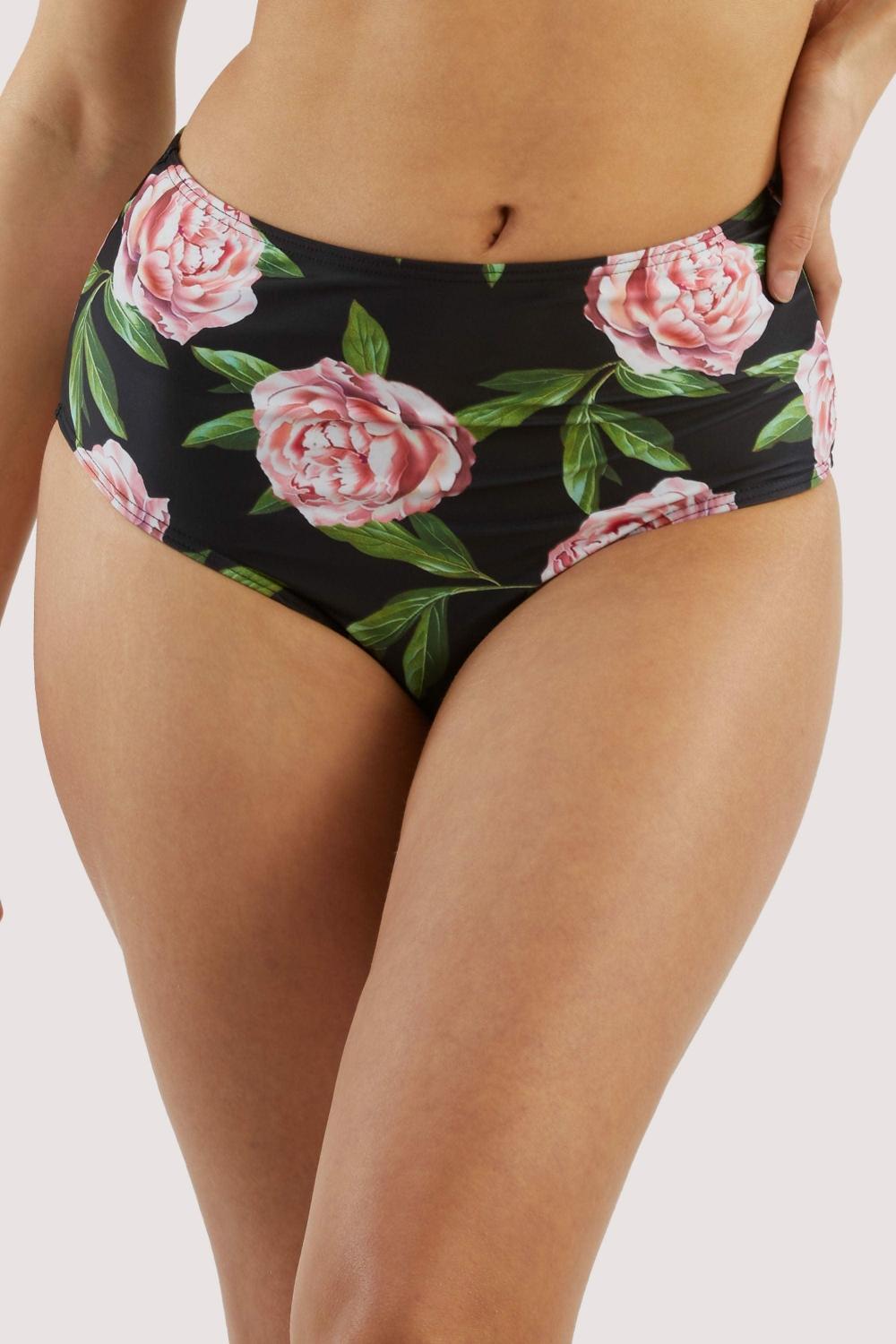 Claudette Roses High Waisted Bikini Brief Bettie Page