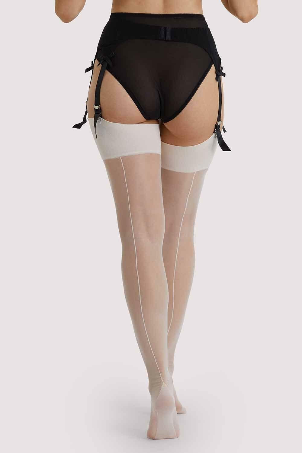 Creme De Peche Seamed Stockings Dress Up