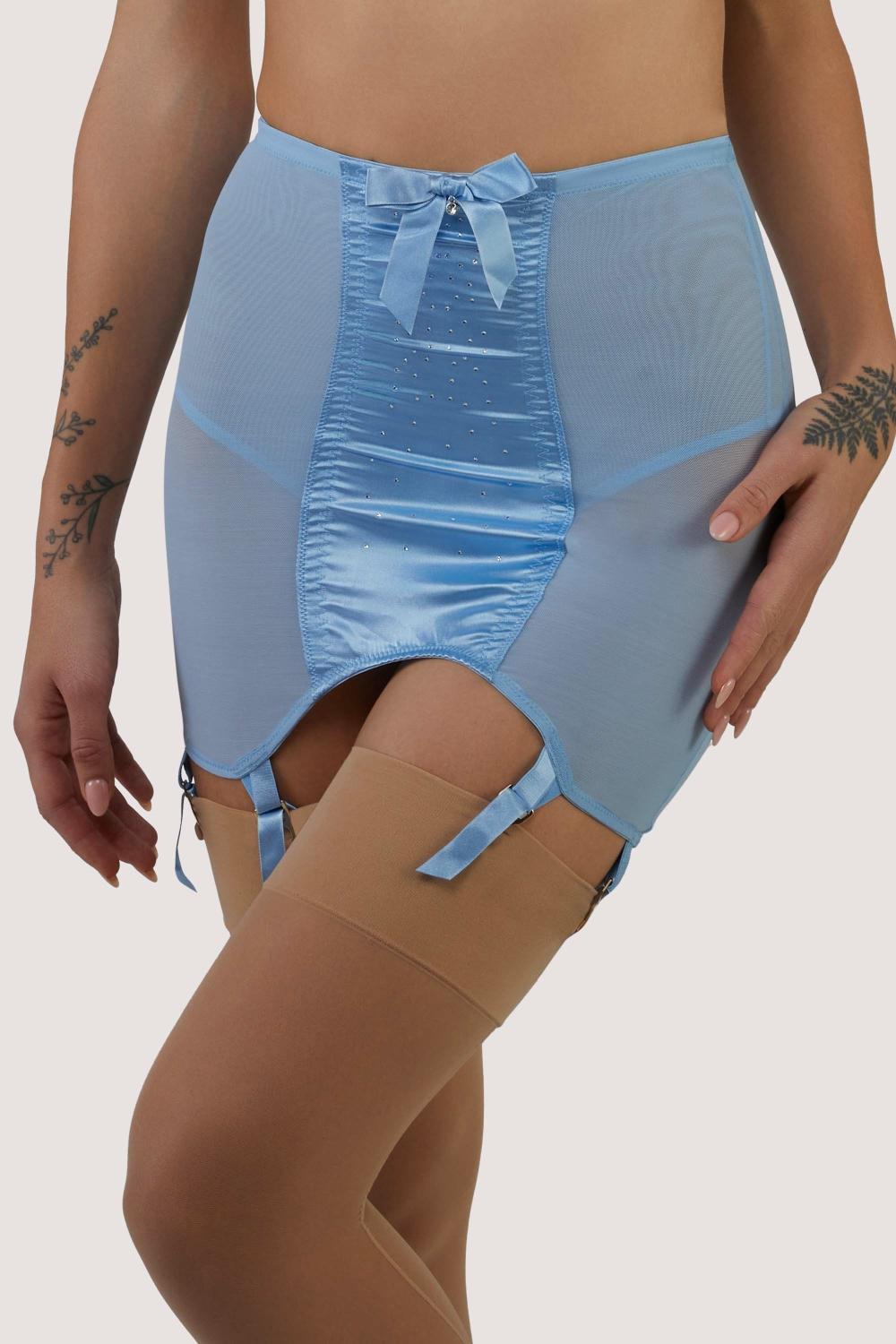 Dorothy Baby Blue Diamanté Girdle Bettie Page