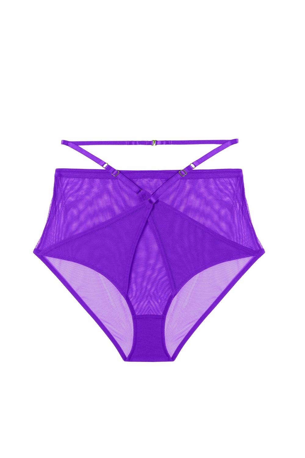 Eddie Purple Crossover Wrap Set Lingerie