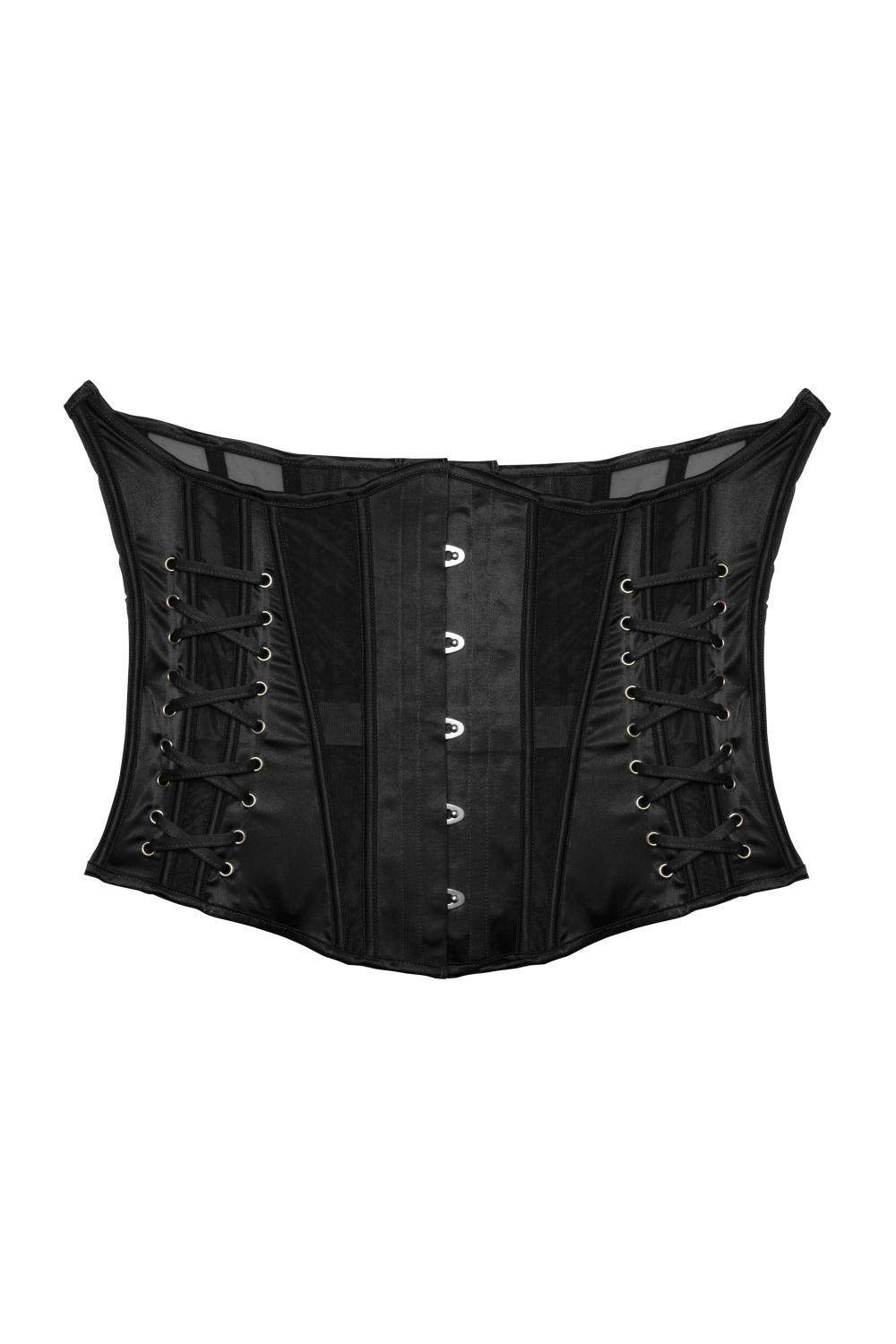 Etta Black Tie Underbust Corset Basques & Corsets