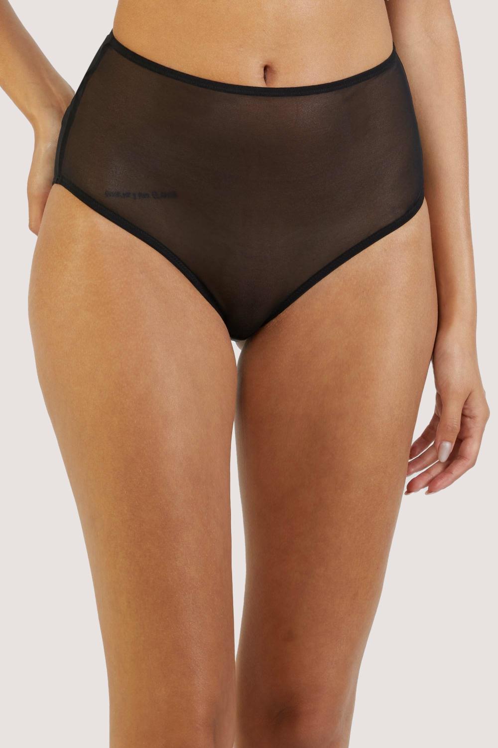 Juliet Black Cut Out High Waist Brief Knickers