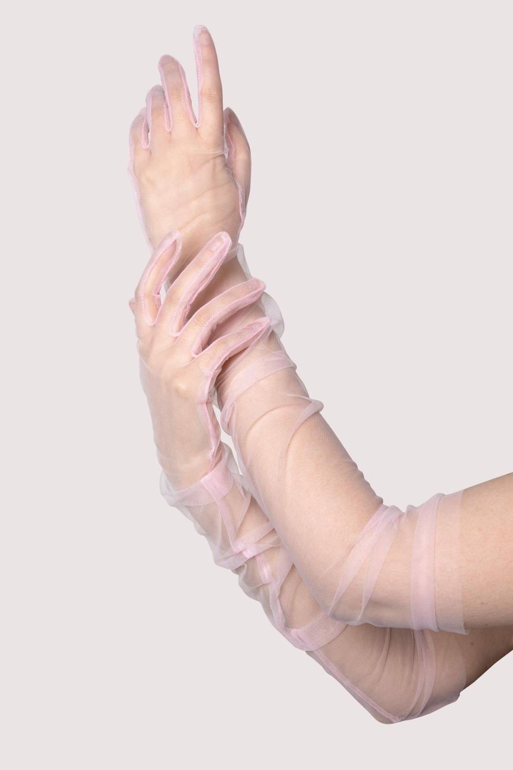 Light Pink Sheer Gloves Accessories & Gloves