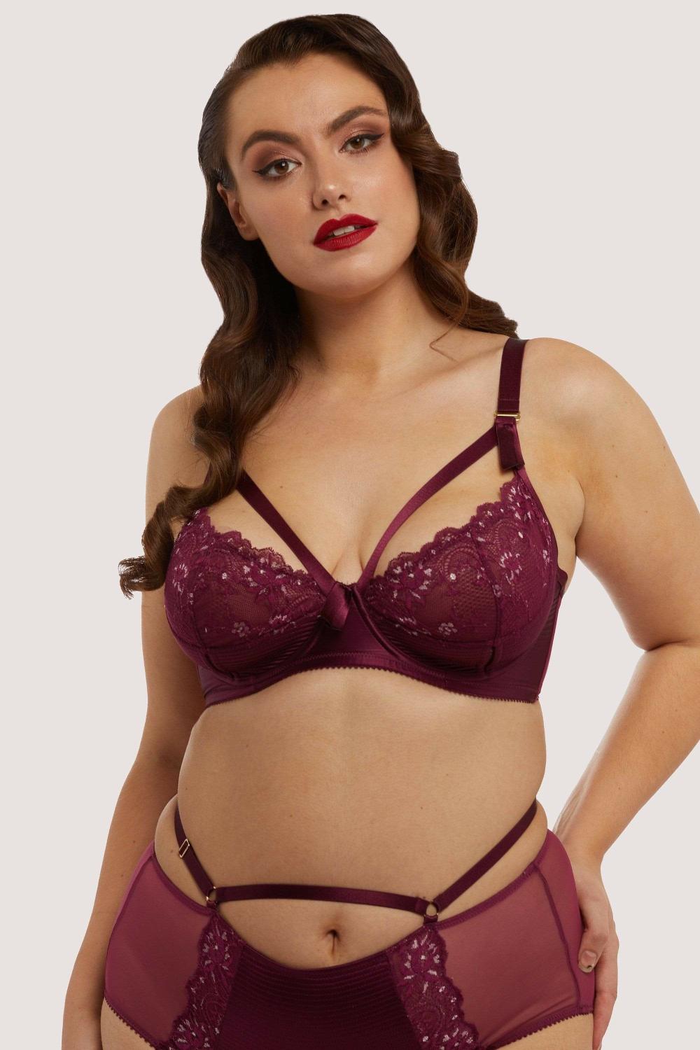 Madame X Dark Cherry Plunge Curve Bra Bras