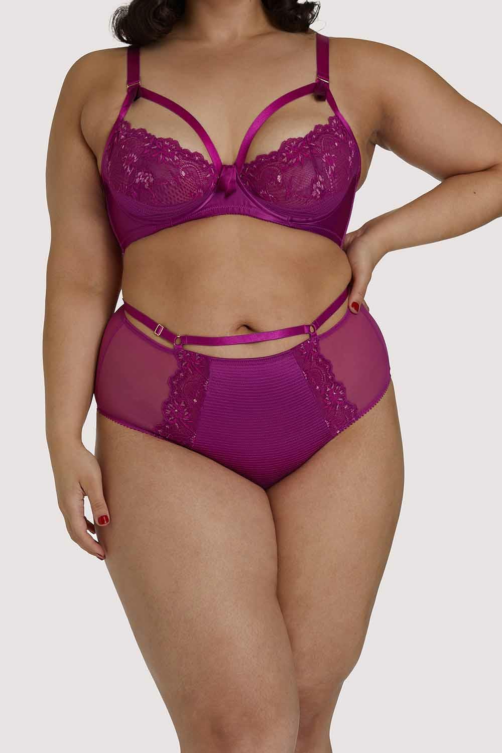 Madame X Magenta Curve High Waist Brief Knickers