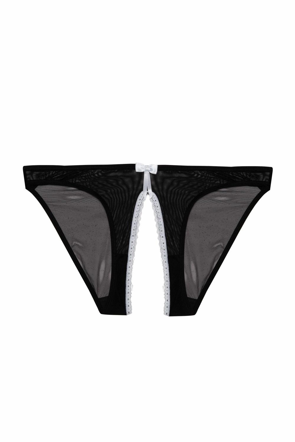 Miranda Black And Ivory Ouvert Brief Erotic Lingerie