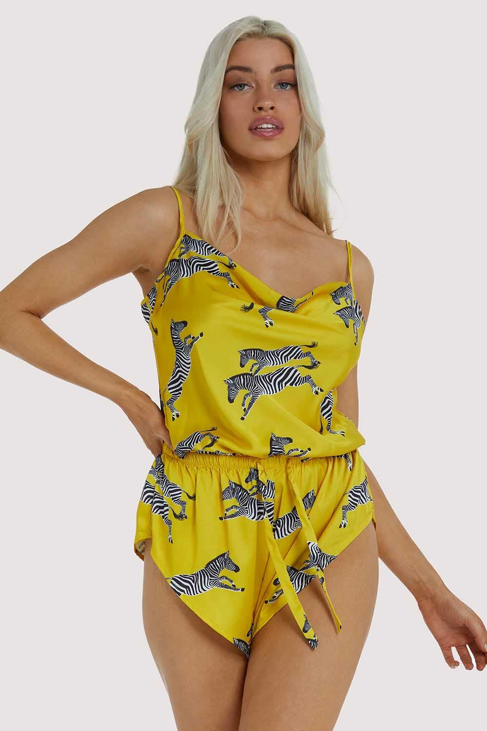 Mustard Zebra Playsuit Nightwear