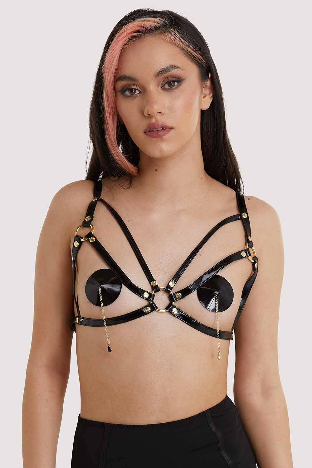 Open Harness Bra Black Accessories & Gloves