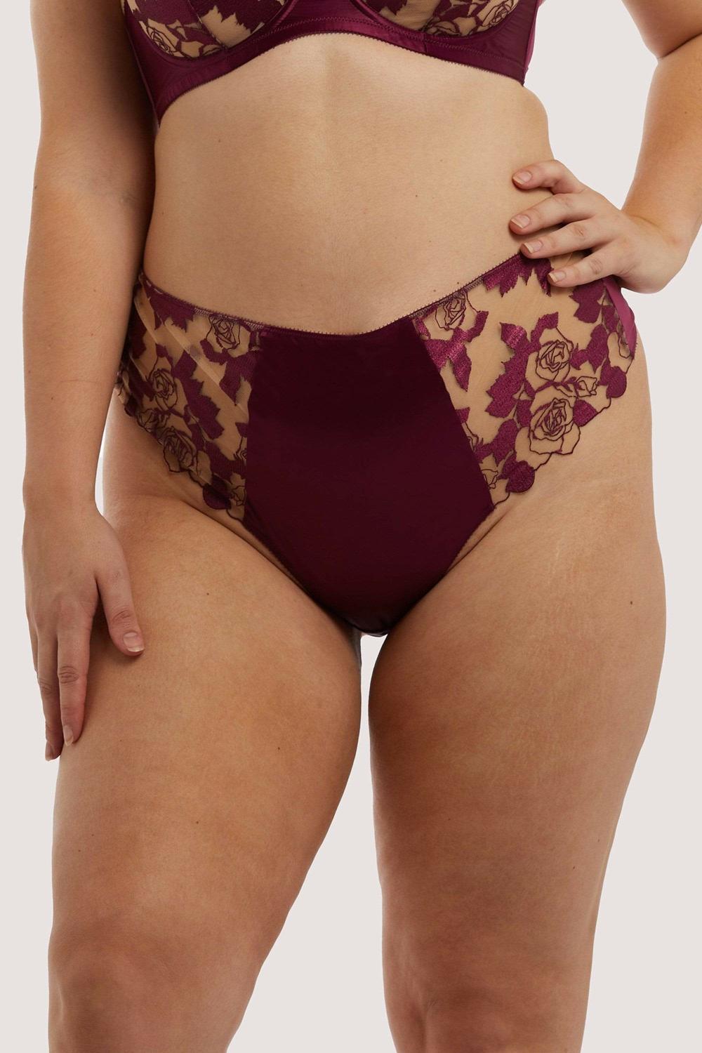 Rosabelle Dark Cherry Curve Thong Knickers