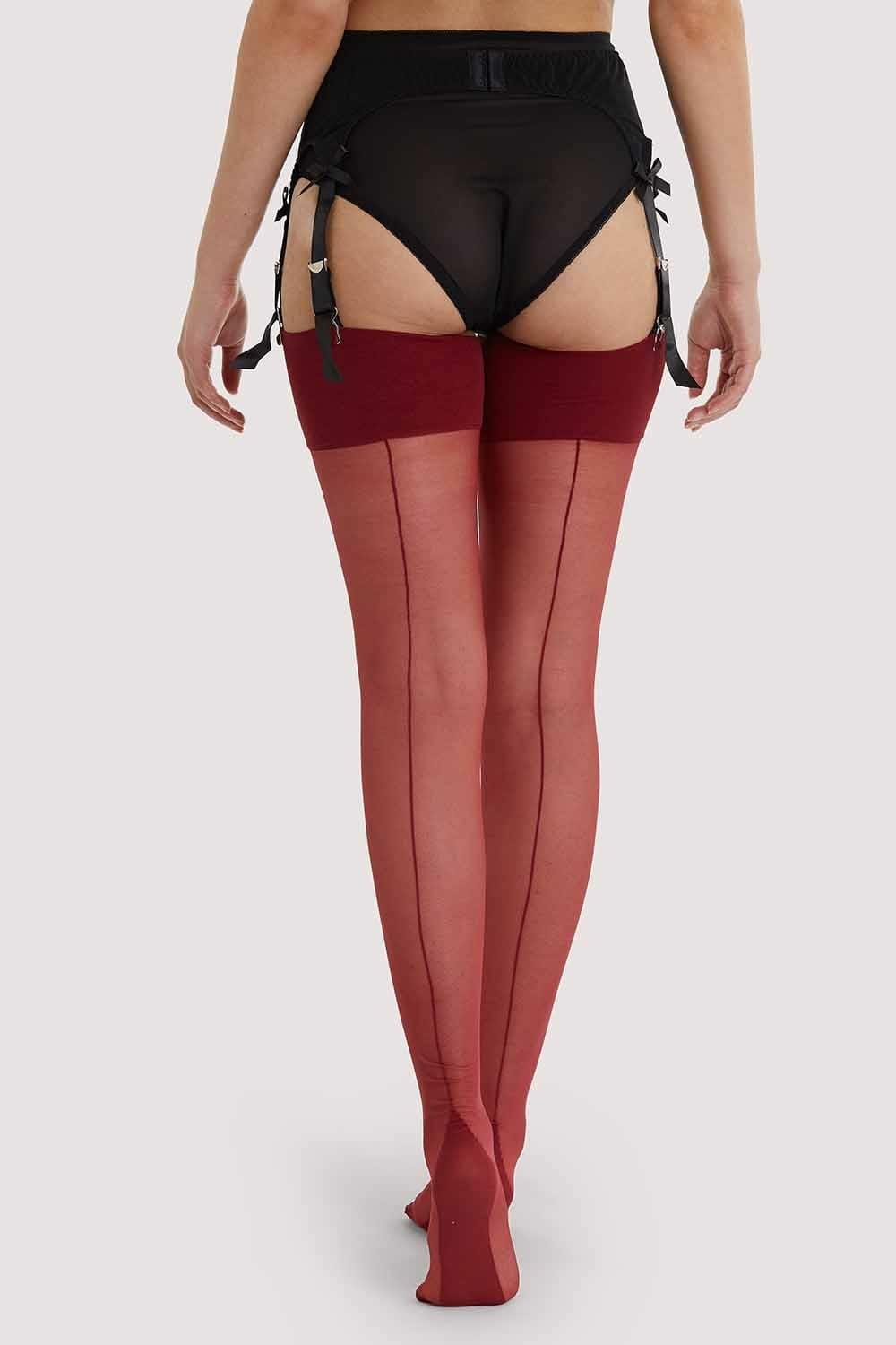 Seamed Stockings Merlot Hosiery