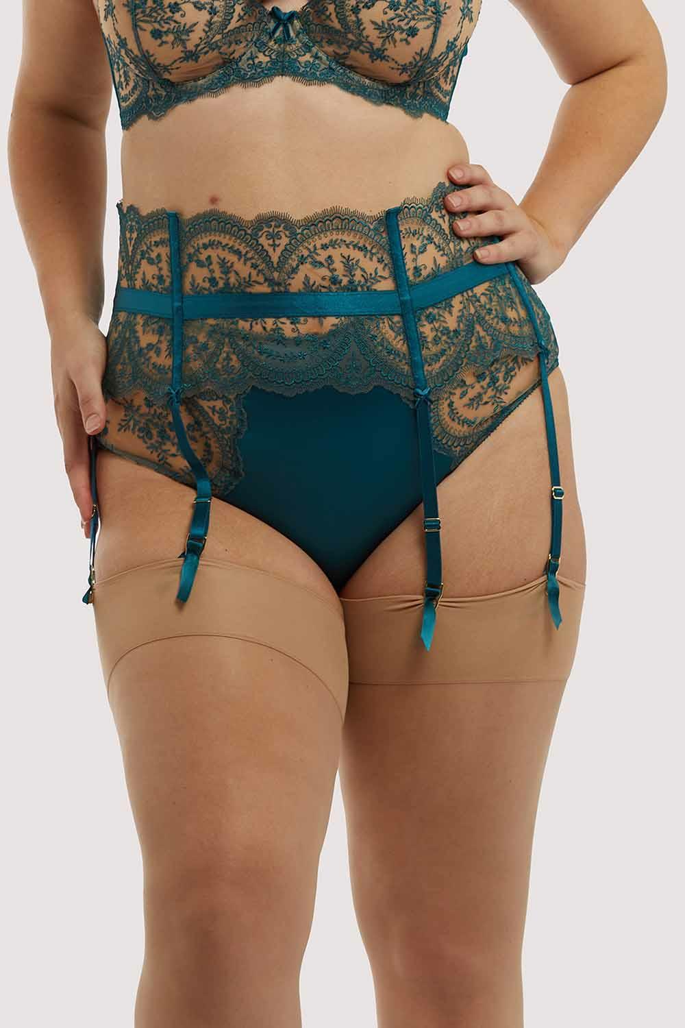 Severine Shady Spruce Curve Suspender Lingerie