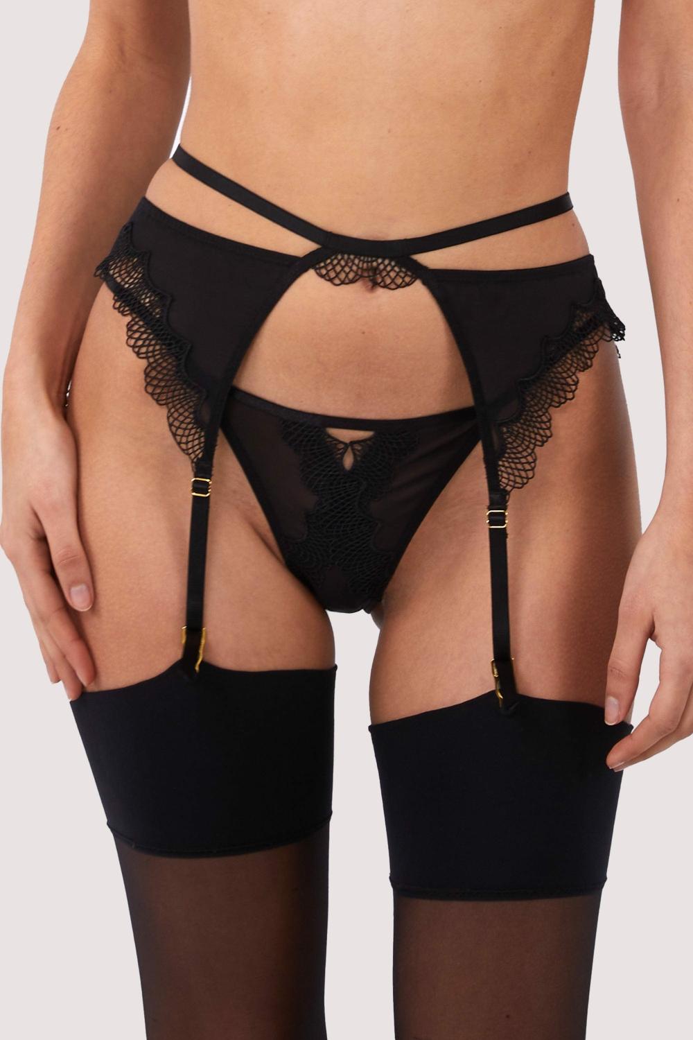 Tallie Lace Trim Cut Out Suspender Lingerie